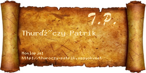 Thuróczy Patrik névjegykártya